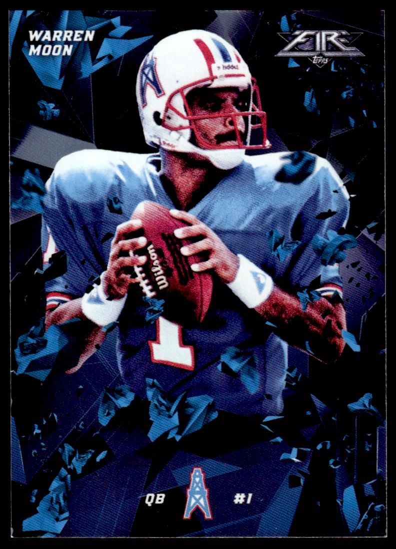 2015 Topps Fire 85 Warren Moon Houston Oilers Football Card