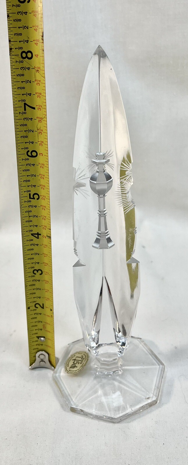 Bleikristall Cut Crystal Obelisk Sculpture Prism MCM 3 Chalices eBay