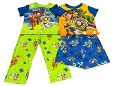 VTG Y2K Toy Story Disney Pixar Pajama Lot Of 2 Sets Woody, Buzz Lightyear, 4T