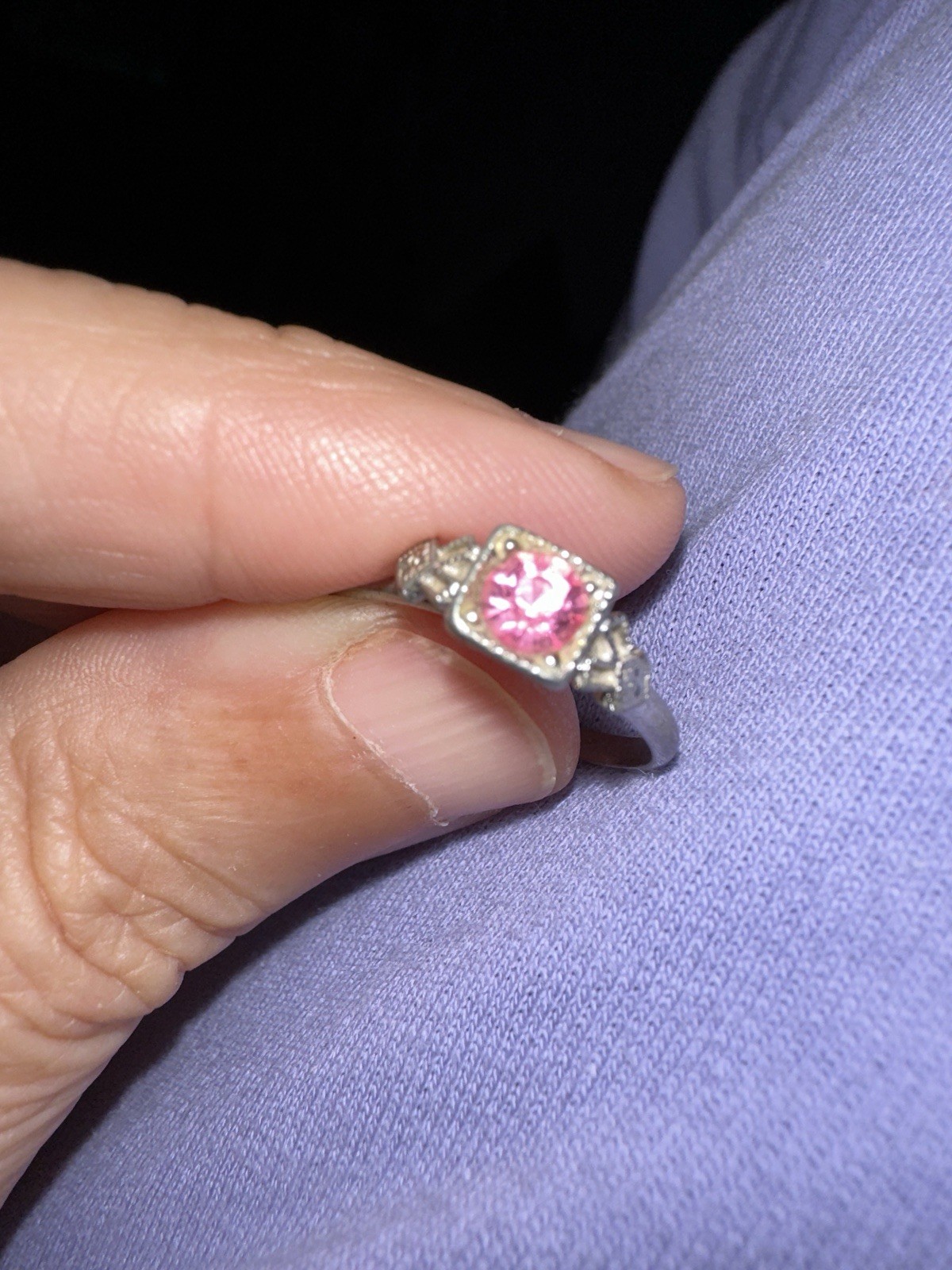 Vintage Artisan Ruby Ring  Adjustable Size 8.5 - image 5