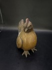 Rare Antique Set Japanese Meiji Bronze Statues Rooster Hen Pair 7.5”T 4.5” T — photo 9