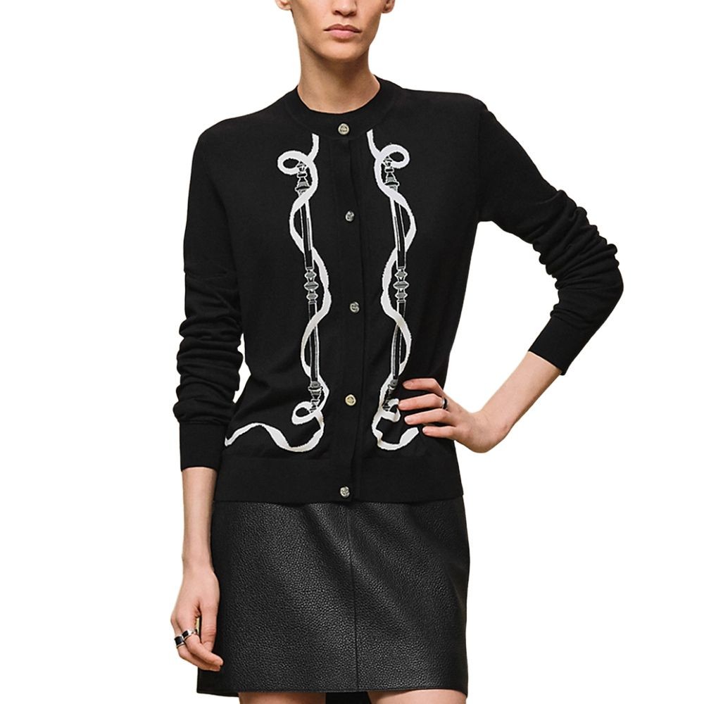 Hermes Women's Ferronnerie Long Sleeve Cardigan H6E2740DC0238 150912733 [U]