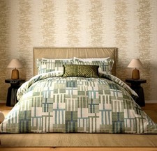 Image of HARLEQUIN MONOLITH Duvet Cover Set c/w Pillowcase In Jade - 100% Cotton
