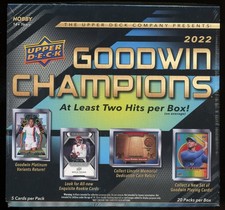 2022 Upper Deck Goodwin Champions Hobby Box 20 Packs At Least 2 Hits NEW SEALED!