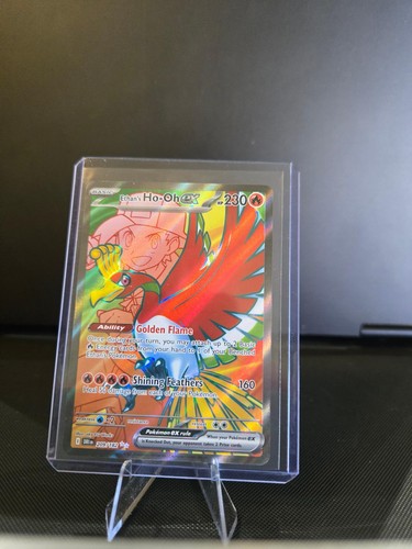 ETHAN'S HO-OH EX 209/182 ULTRA RARE DESTINED RIVALS POKEMON HOLO NEAR MINT