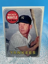 1969 Topps Baseball Mickey Mantle #500 New York Yankees 🔥⚾️🔥 novelty card