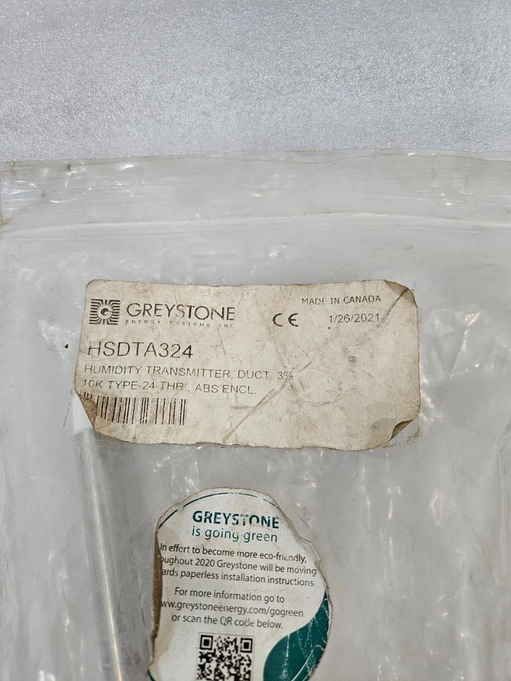 GREYSTONE HSDTA324 HUMIDITY TRANSMITTER DUCT 3% 10K TYPE-24 THR,ABS ENCL - Image 2 of 4