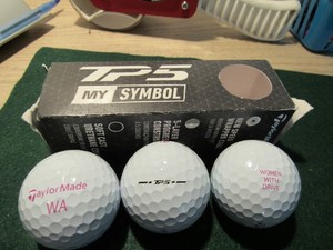 Taylormade TP5  My Symbol golf balls, New, One sleeve. "Women with Drive"
