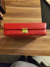 MC Kassetten Sammelbox Koffer Aufbewahrung Box  Rot - Ca. 27/  27 / 8 - 