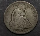 1853 Arrows & Rays Seated Liberty  Half Dollar VG Lot 2601