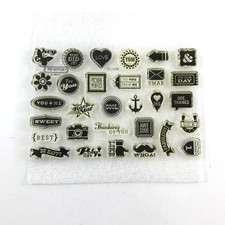 Close to my Heart Clear My Acrylix Stamp Set CC1030 30 YEARS OF HAPPY Mini Icons