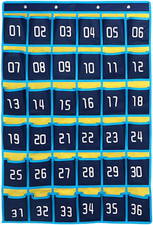 Classroom Accessories Closet Pocket Chart for Cell Phones Holder Wall Door Hangi