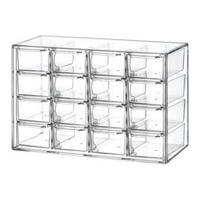 Mini Clear Drawer Organizer Desktop Storage Drawer Box for DIY Crafts Office