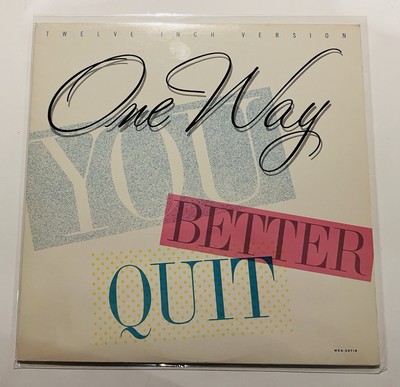 One Way - You Better Quit (1987, 12'' Vinyl, MCA) Al Hudson