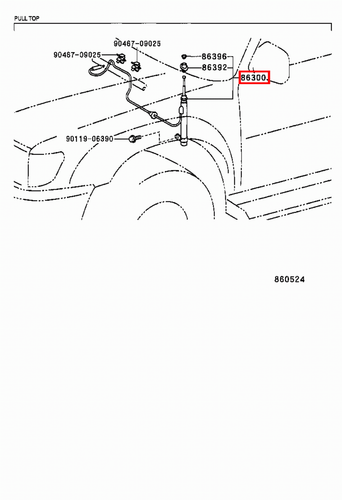 Genuine Toyota Hilux RZN168 RZN154 RZN149 Manual Radio Antenna Aerial Mast AM/FM - Picture 3 of 5