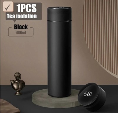 1Smart Insulated Mug Stainless Steel Vacuum Cup Thermos Bottle LED Display 500ml