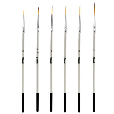 Script Liner Paintbrush 6 PCS Highly Flexible Liner Brush Extra Long Fine Point