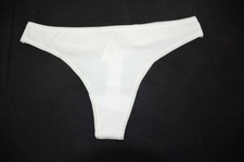 NWT Gap MSRV 10.50 L White Organic Stretch Cotton Thong Panty Underwear 568218
