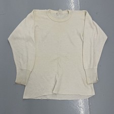 Vintage 80s Sears White Blank Long Sleeve Thermal 1980s
