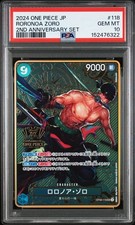 One Piece Roronoa Zoro SEC OP06-118 PSA 10 Gem Mint Japanese a547