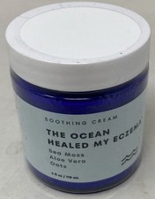 Healed By The Ocean The Ocean Healed My Eczema Soothing Cream 4oz - Blue/White