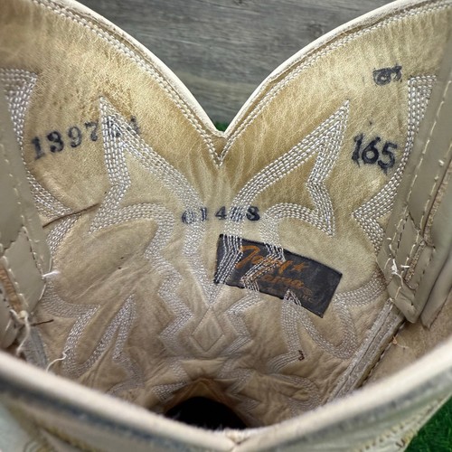 Tony Lama Women - Size 6.5B - Vintage Tan/Cream Lizard Cowboy Boots Style 01453 - Picture 12 of 12
