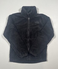 North Face Jacket Girls Size M Black Full Zip Fleece Sherpa Zip Pocket Warm