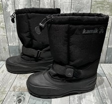 Kamik Insulated Kids Waterproof Winter Snow Boots Black Size 7 Removable Liner