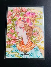 Big Monster Studio Beauty Among the Flowers 1/1 Origin Sketch Card by Autoto