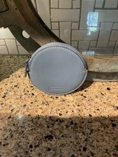COACH VINTAGE ROUND COIN CASE BAG Blue