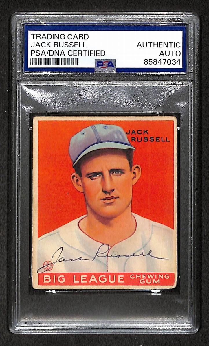 Jack Russell 1933 Goudey Card #167 Signed/Autographed PSA/DNA 210593