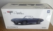 Diecast 1/18 AUTOart MILLENNIUM 1963 Corvette Silver blue / Black Interior