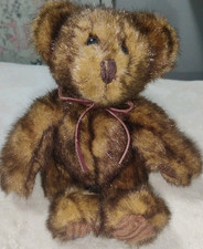 First Main Minky Teddy Bear Plush Brown Corduroy Feet Stuffed Animal Toy