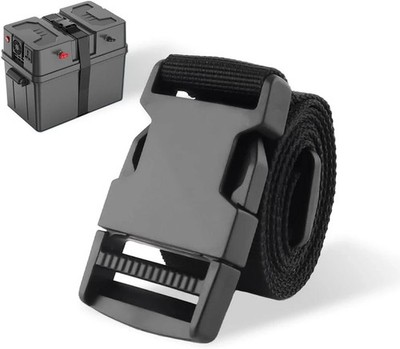 39 Inch Battery Hold Down Strap with Adjustable Buckle,Universal Car Black 