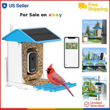 Bird Feeder with Camera Solar Powered AI Recognition 2K HD Outdoor