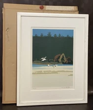 Masayasu Uchida Silkscreen Kotobuki no Mai HP Signed Framed Japanese Art