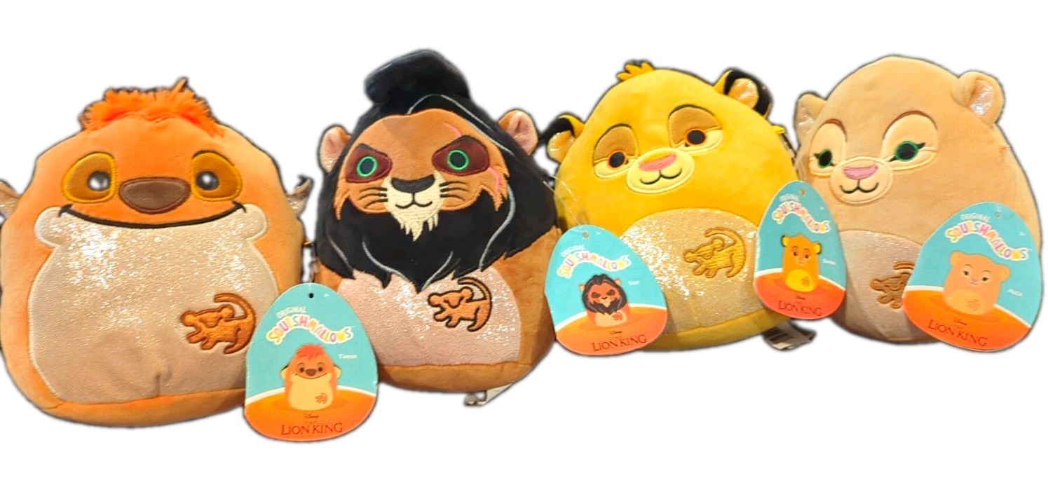 Squishmallows The Lion King 8” Plush SET Simba Nala Scar Timon