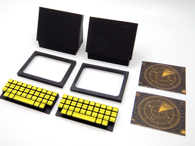 1:12 Scale Custom Computer Monitor Keyboard Diorama Prop Set for 6'' Figures YLW1