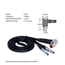 YUSHI PT04 Ultrasonic Thickness Probe Fingertip Transducer 7.5MHz Dual Crystal