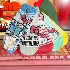 Hello Kitty Socks No Show Brilliant Smart Change Do Anything 2024 Sanrio 5 Pack