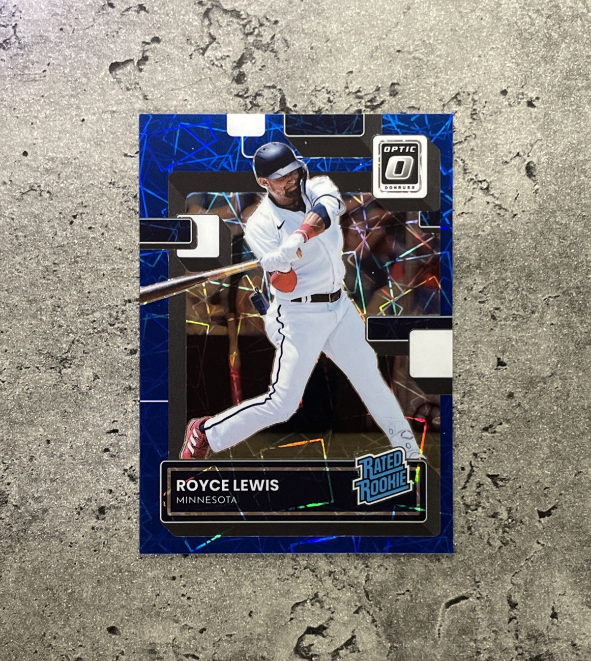 2022 Donruss Optic Royce Lewis #164 Rated Rookie Blue Velocity Prizm /99 Twins