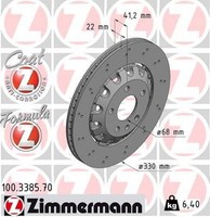 2X Bremsscheibe Zimmermann 100.3385.70 2 Bremsscheiben FüR Audi