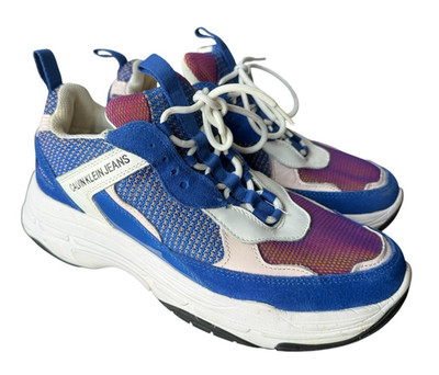 Calvin Klein Jeans Marvin Chunky Sneakers Mens Size 10 Blue Pink Mesh Dad Shoes