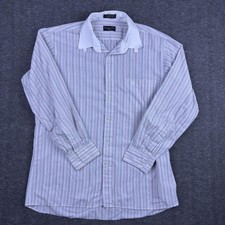 Vintage Christian Dior Monsieur Shirt Mens 16 32/33 White Stripe Button Up USA