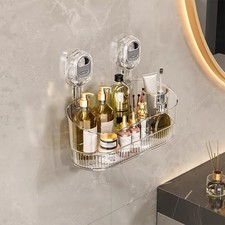 Bathroom Shampoo Storage Shelves Powerful Suction Cup Storage Rack for Bathroom