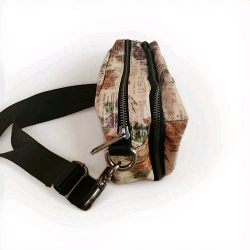 Patricia Nash Piper Coated Canvas Crossbody w/Pouch-Parisian Newspaper-$199.95 - Picture 6 of 11
