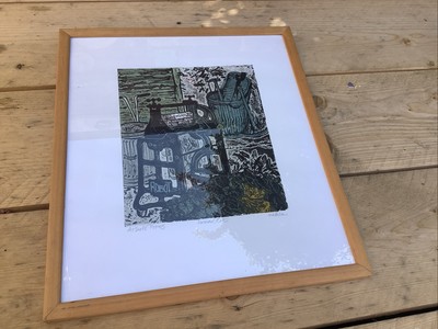 Atemberaubende Radierung Linolschnitt von Carol Walkin ''urban Cat'' AP funktioniert in V&A & NPG 