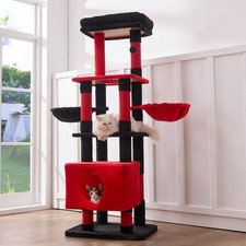 65in Heavy Duty Cat Tree Tower for Large Cats, Multi-Level Cat Furniture with...