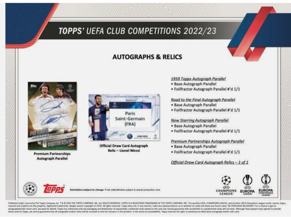 2022-23 Topps UEFA Club Competitions Champions Soccer Factory Sealed Hobby Box - Image 2 of 4