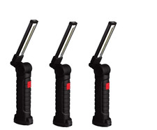 3 LAMPADE TORCIA LAVORO CALAMITA PORTATILE RICARICABILE LED FARO OFFICINA PESCA